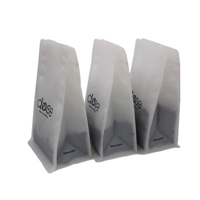 Eco Friendly Recyclable Clear Transparent Coffee Bean Packaging Bags Coffee Custom Zipper Pouch Flat Bottom Bags