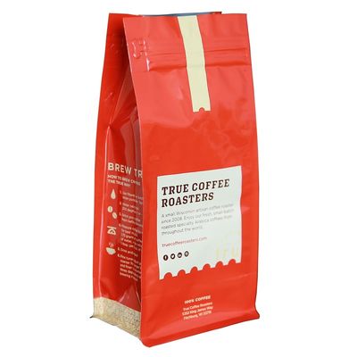 Barrier Coffee Bag 250g W Aluminum Foil Coffee Bag Degassing One Way Valve Coffee Bags Custom Printed With Pocket Zipper Block Bottom