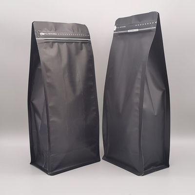 250g 1kg Coffee Packaging Pouch 250g 1kg Coffee Packaging Pouch Matte Black Aluminum Foil Flat Bottom Coffee Bean Moisture Proof Pouch