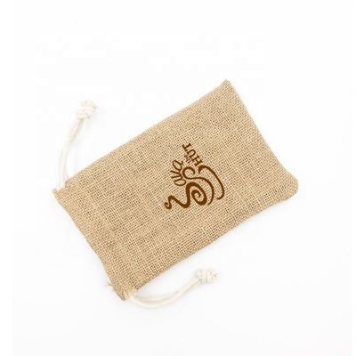 Wholesale Custom Recyclable Coffee Bean Bag Jute Burlap Drawstring Pouch Logo Jute Gift Pouch Small
