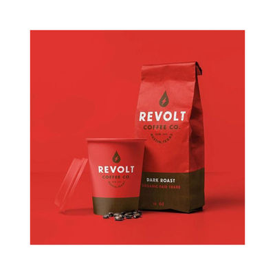 Custom Recyclable Printed Biodegradable Compostable Luxury Pouch Flat Bottom Paper Coffee Beans Flat Bottom Packaging Bags With One Way Valve