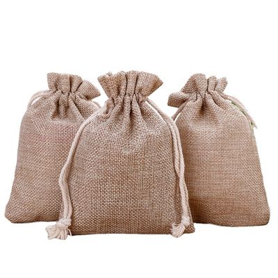 Hessian Coffee Bean Hessian Packaging Hessian Bag Mini Hemp Jewelry Gift Bag Drawstring Bag Fashionable Hot Jute Pouch Sale