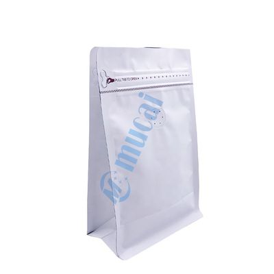 Barrier China Suppliers 250g Matte White Coffee Packaging Standard Bag With Valve