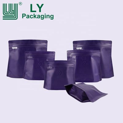 China Private Label Moisture Proof Coffee Bags Special Shape Stand Up Pouch Coffee Packaging With Valve Reusable Tea Bags