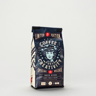 Custom Moisture Proof Printing One Way Valve Mix Coffee Packaging Bag With Tin Tie