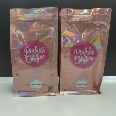 Safety 500g Mylar Bags Coffee Bag Hologram Plastic Coffee Bag With Valve And Zipper