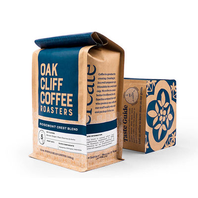 Reusable Biodegradable Biodegradable Empty Coffee Tin Tie Flat Bottom Pouch Biodegradable Compostable Paper Bags Custom Kraft Paper Bags Tea Packaging