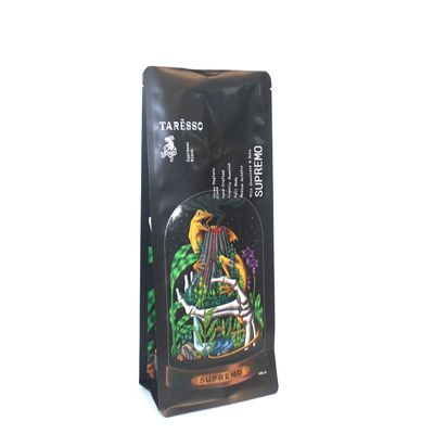 Custom Logo 1kg BIODEGRADABLE Black Aluminum Foil Coffee Bean Packing Bag With Valve