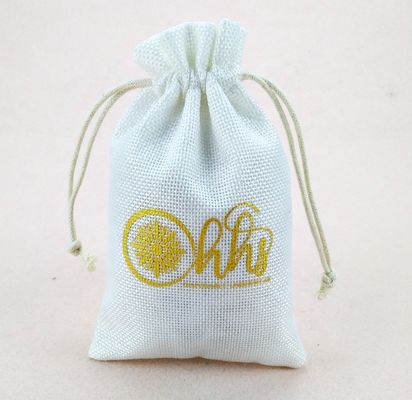 White Promotion Burlap Pouch Jute Coffee Bean Sack Bag