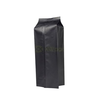 Tea Valve Side Gusset Coffee Bag Moisture Proof Matte Black Printing Stand Up Pouch