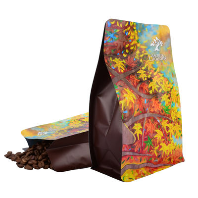 Barrier Mylar 500g Coffee Tote Packaging Bag With Zipper And Vavle